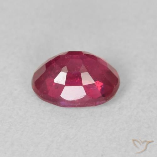 Rubino Rosso tendente al rosa naturale da 1.13 ct, Ovale, VS