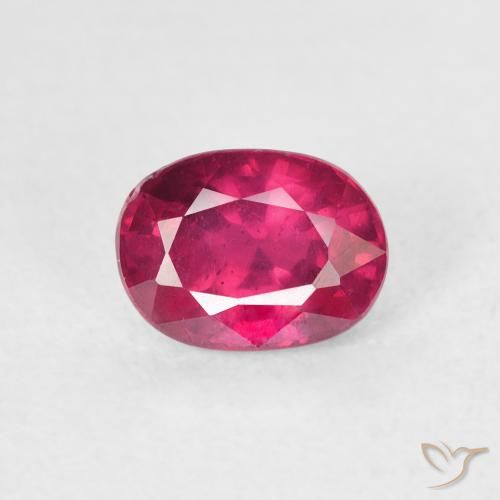 1.29ct Naturale Rosso chiaro Rubino, Ovale, VS