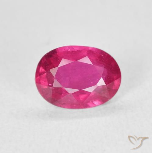 1.35ct Naturale Rosso chiaro Rubino, Ovale, VS