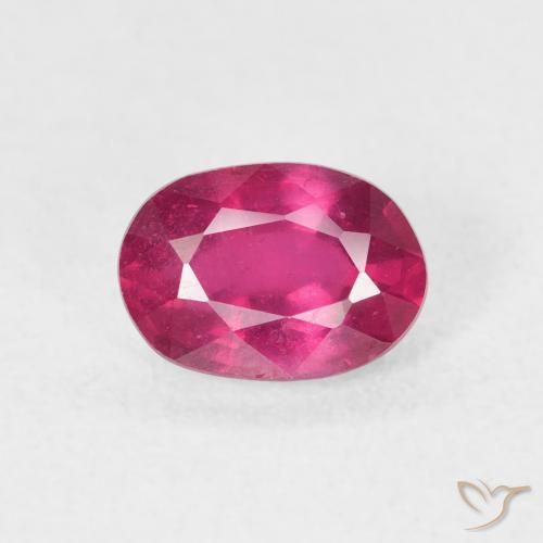 1.29ct Naturale Rosso chiaro Rubino, Ovale, VS