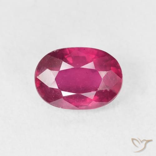 1.32ct Naturale Rosso tendente al rosa Rubino, Ovale, VS