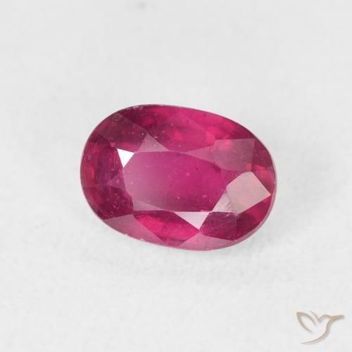 Rubino Rosso tendente al rosa naturale da 1.32 ct, Ovale, VS