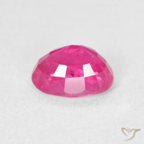 Rubino Magenta intenso naturale da 1.42 ct, Ovale, VS