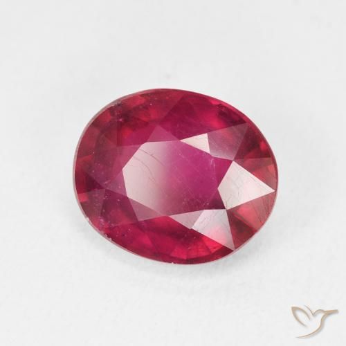 Rubino Medium Dark-Red naturale da 5.05 ct, Ovale, VS