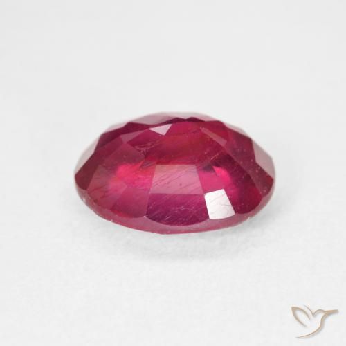 Rubino Medium Dark-Red naturale da 5.05 ct, Ovale, VS