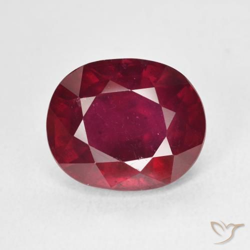 7.67ct Naturale Sangue rosso Rubino, Ovale, VS