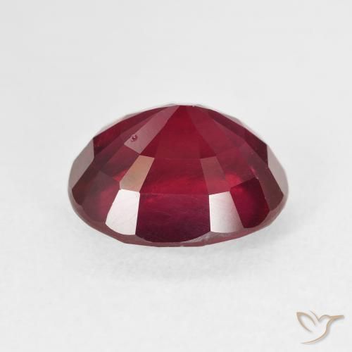 Rubino Sangue rosso naturale da 7.67 ct, Ovale, VS