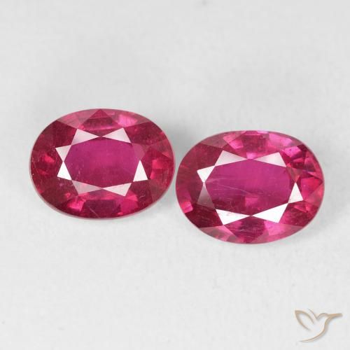 3.09ctw Naturale Rosso chiaro Rubino, Ovale, VS