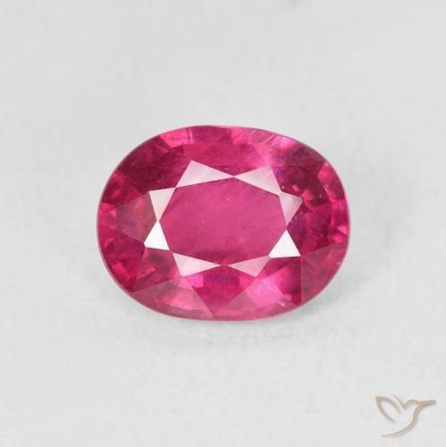 1.59ct Naturale Rosso chiaro Rubino, Ovale, VS