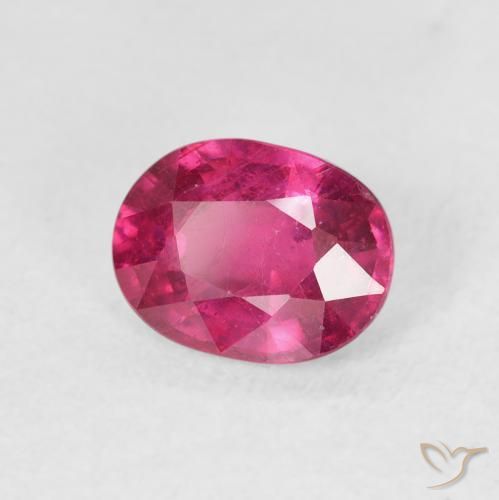 Rubino Rosso chiaro naturale da 1.59 ct, Ovale, VS