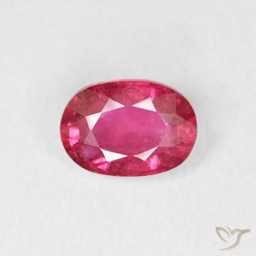 1.17ct Naturale Rosso tendente al rosa Rubino, Ovale, VS