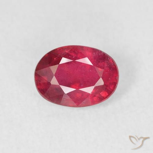 1.11ct Naturale Cremisi Profondo Rubino, Ovale, VS