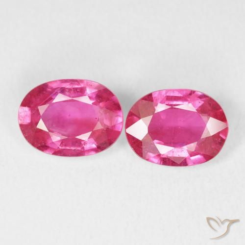 2.94ctw Naturale Magenta intenso Rubino, Ovale, VS