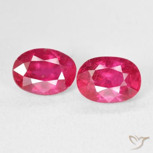 2.82ctw Naturale Medium Dark-Pink Rubino, Ovale, VS