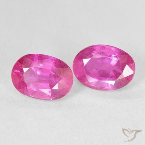 Gemme di Rubino Magenta intenso naturale da 2.54 ct, Ovale, VS
