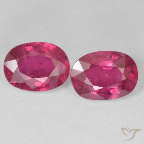 3.58ctw Naturale Rosso tendente al rosa Rubino, Ovale, VS-SI