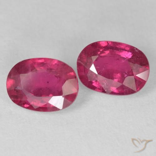 Gemme di Rubino Rosso tendente al rosa naturale da 3.58 ct, Ovale, VS-SI