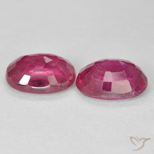 Gemme di Rubino Rosso tendente al rosa naturale da 3.58 ct, Ovale, VS-SI