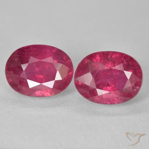 4.77ctw Naturale Rosso tendente al rosa Rubino, Ovale, VS-SI