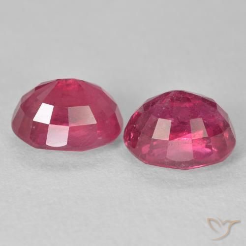 Gemme di Rubino Rosso tendente al rosa naturale da 4.77 ct, Ovale, VS-SI