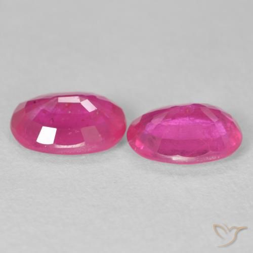 Gemme di Rubino Medium Dark-Pink naturale da 3.08 ct, Ovale, VS-SI