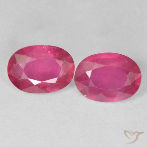 2.87ctw Naturale Rosa rossastra Rubino, Ovale, VS-SI