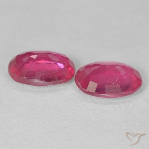 Gemme di Rubino Rosa rossastra naturale da 2.87 ct, Ovale, VS-SI