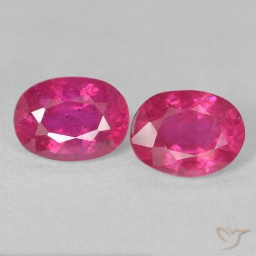 3.47ctw Naturale Rosso tendente al rosa Rubino, Ovale, VS-SI