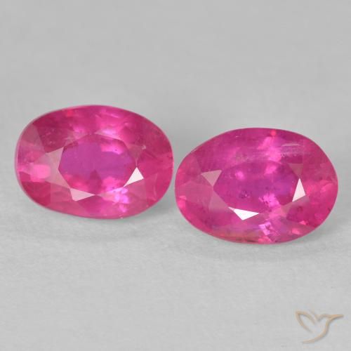 3.70ctw Naturale Medium Dark-Pink Rubino, Ovale, VS-SI