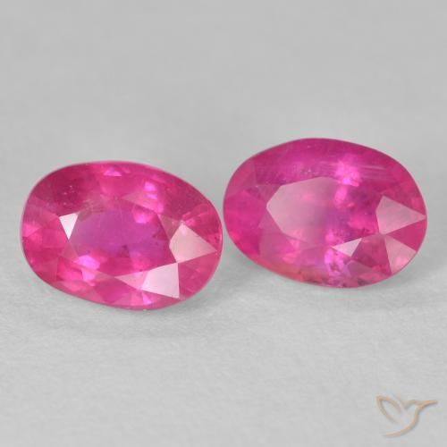 Gemme di Rubino Medium Dark-Pink naturale da 3.70 ct, Ovale, VS-SI