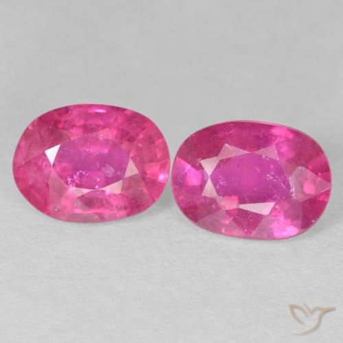 3.31ctw Naturale Rosa hot Rubino, Ovale, VS-SI