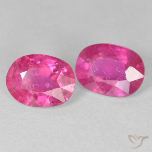 Gemme di Rubino Rosa hot naturale da 3.31 ct, Ovale, VS-SI