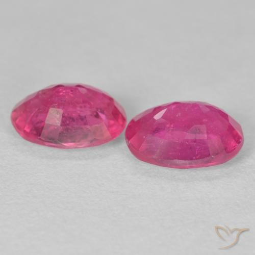 Gemme di Rubino Rosa hot naturale da 3.31 ct, Ovale, VS-SI
