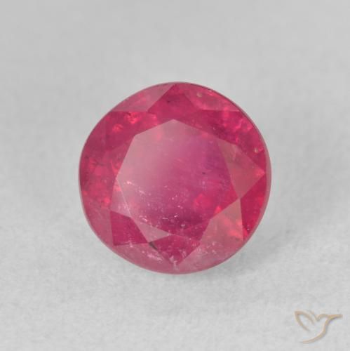 Rubino Rosso medio naturale da 2.85 ct, Rotondo, VS-SI