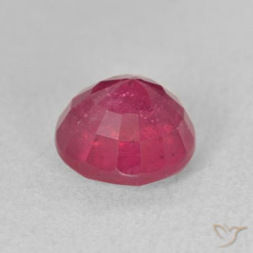 Rubino Rosso medio naturale da 2.85 ct, Rotondo, VS-SI