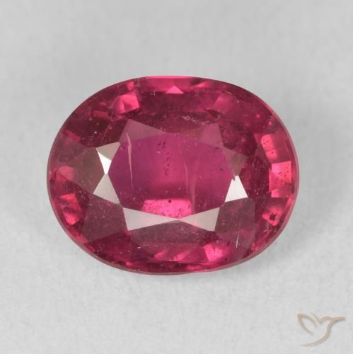 3.41ct Naturale Rosa rossastra Rubino, Ovale, VS-SI