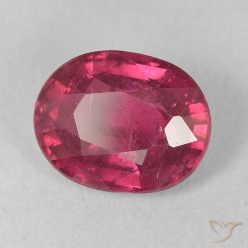 Rubino Rosa rossastra naturale da 3.41 ct, Ovale, VS-SI