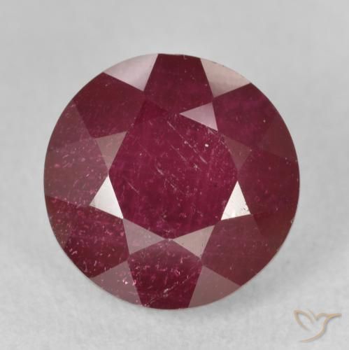 5.73ct Naturale Rosso scuro Rubino, Rotondo, VS-SI