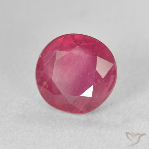 Rubino Rosso tendente al rosa naturale da 2.62 ct, Rotondo, VS-SI