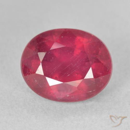 4.15ct Naturale Rosso tendente al rosa Rubino, Ovale, VS-SI