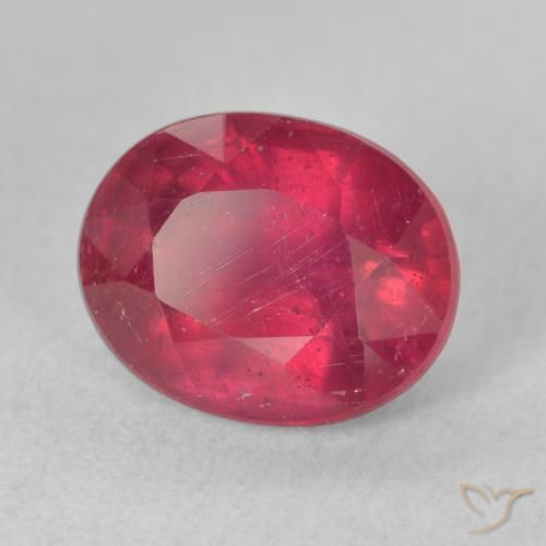 Rubino Rosso tendente al rosa naturale da 4.15 ct, Ovale, VS-SI