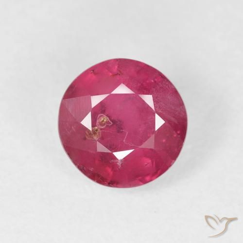 1.80ct Naturale Rosso tendente al rosa Rubino, Rotondo, SI