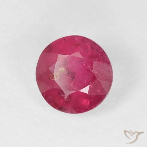 Rubino Rosso tendente al rosa naturale da 1.80 ct, Rotondo, SI