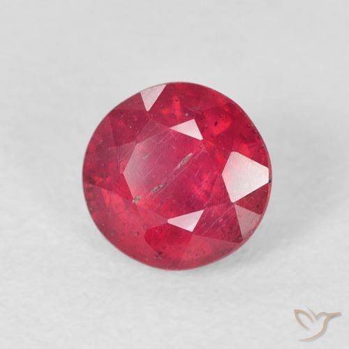 Rubino Sangue rosso naturale da 1.60 ct, Rotondo, VS-SI