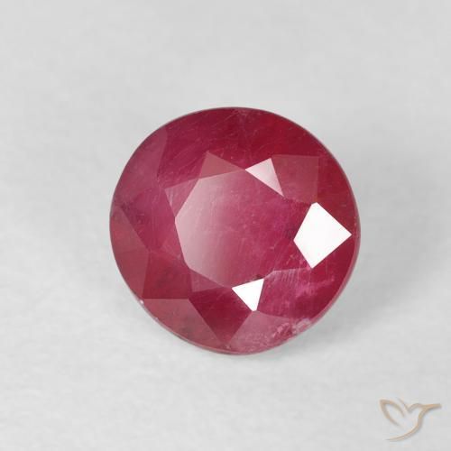 Rubino Rosso medio naturale da 1.36 ct, Rotondo, VS-SI
