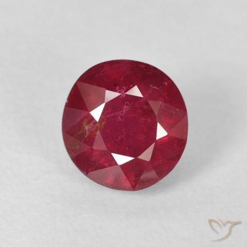 1.99ct Naturale Rosso scuro Rubino, Rotondo, VS-SI