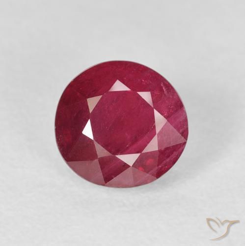 2.11ct Naturale Sangue rosso Rubino, Rotondo, VS-SI