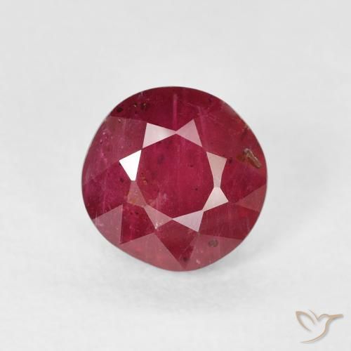 1.68ct Naturale Rosso scuro Rubino, Rotondo, VS-SI