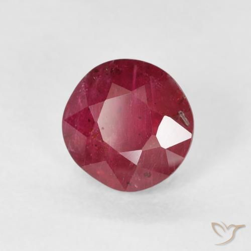 Rubino Rosso scuro naturale da 1.68 ct, Rotondo, VS-SI