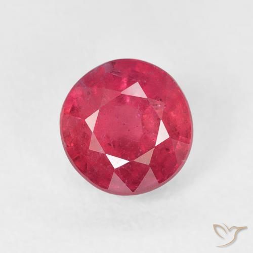 1.35ct Naturale Rosso tendente al rosa Rubino, Rotondo, VS-SI